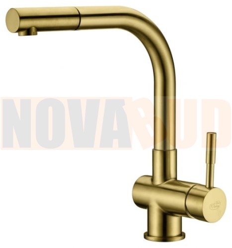 Blue Water Lira Bateria kuchenna z wyciąganą wylewką mosiądz antyczny 5901730615753a.jpg