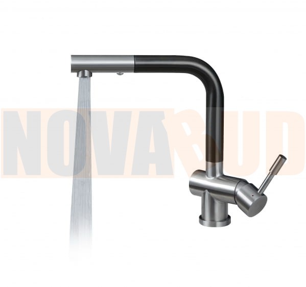 Blue Water Corsa Plus bateria kuchenna z wyciąganą wylewką inoxczarny mat 5901730615746.jpg